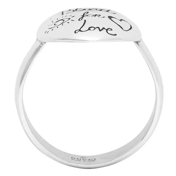 NWT Gucci Blind for Love Heart Ring Size 7.5 - Picture 10 of 11